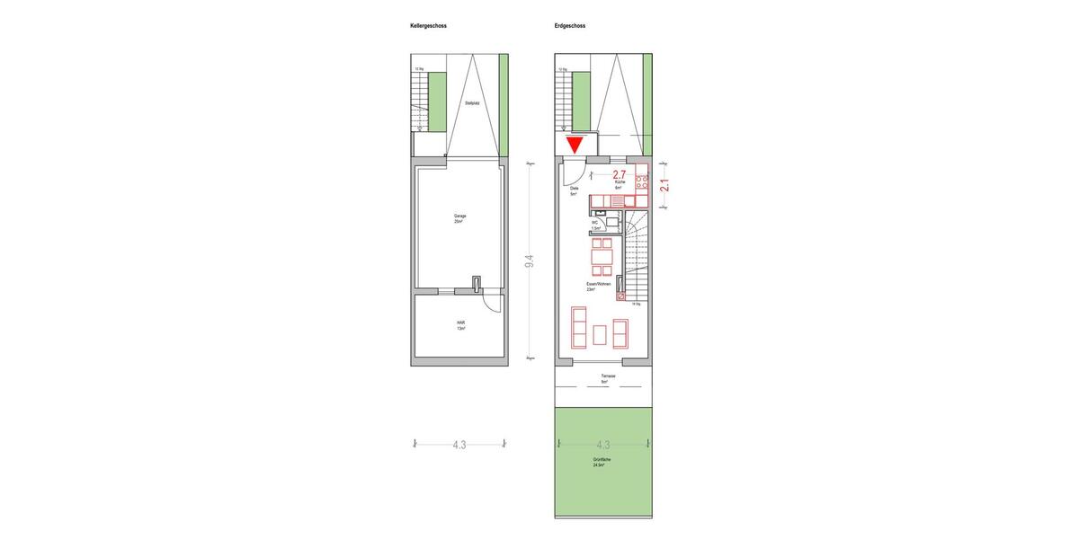 Reihenhaus Teltow - 5 Zimmer, 120 m&sup2;, 2.600&euro; | Angebot:24843032