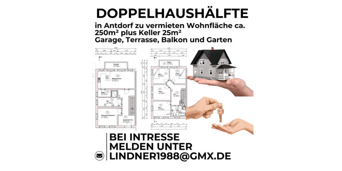 Doppelhaushälfte Antdorf - 8 Zimmer, 250 m&sup2;, 2.950&euro; | Angebot:25138617