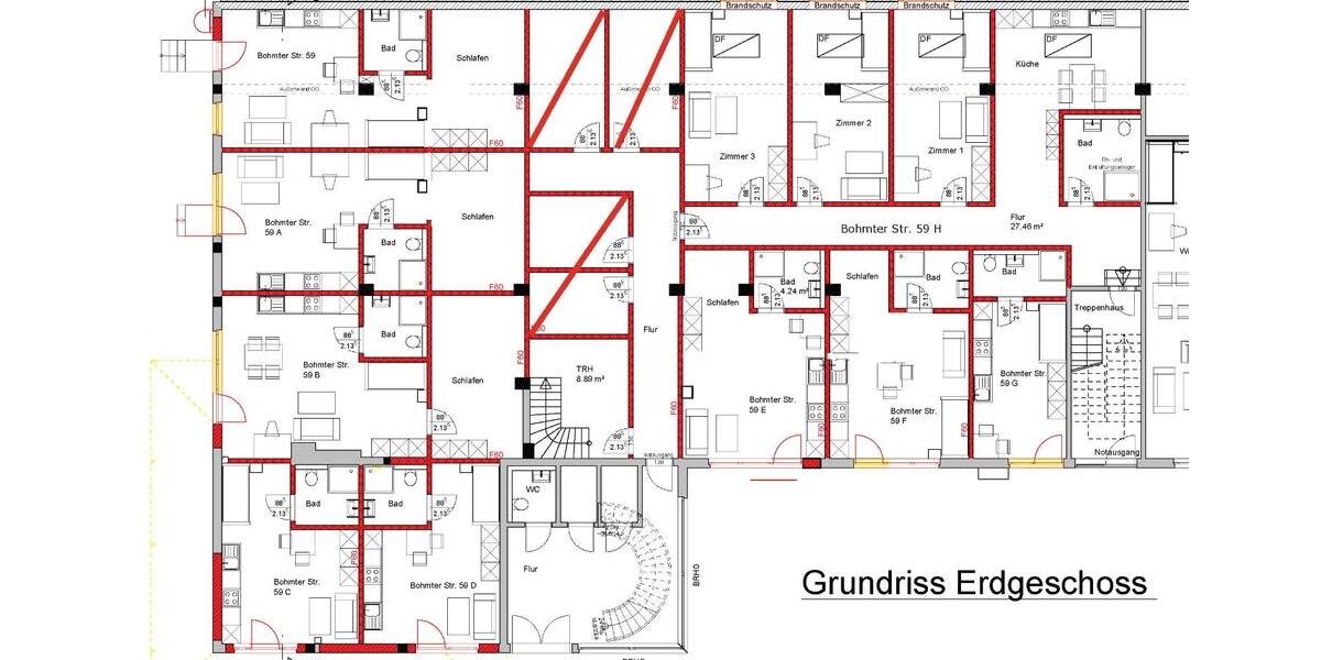 Etagenwohnung Osnabrück - 1 Zimmer, 28 m&sup2;, 419&euro; | Angebot:25714113
