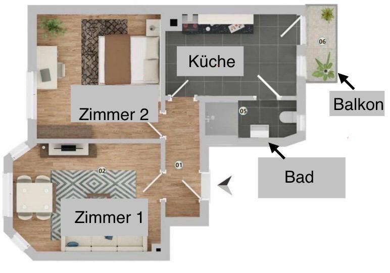 Etagenwohnung Pforzheim Weststadt - 1 Zimmer, 20 m&sup2;, 540&euro; | Angebot:25935935