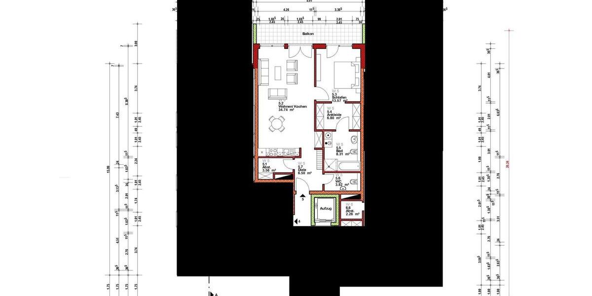 Terrassenwohnung Idar-Oberstein Oberstein - 2 Zimmer, 81 m&sup2;, 820&euro; | Angebot:20688299