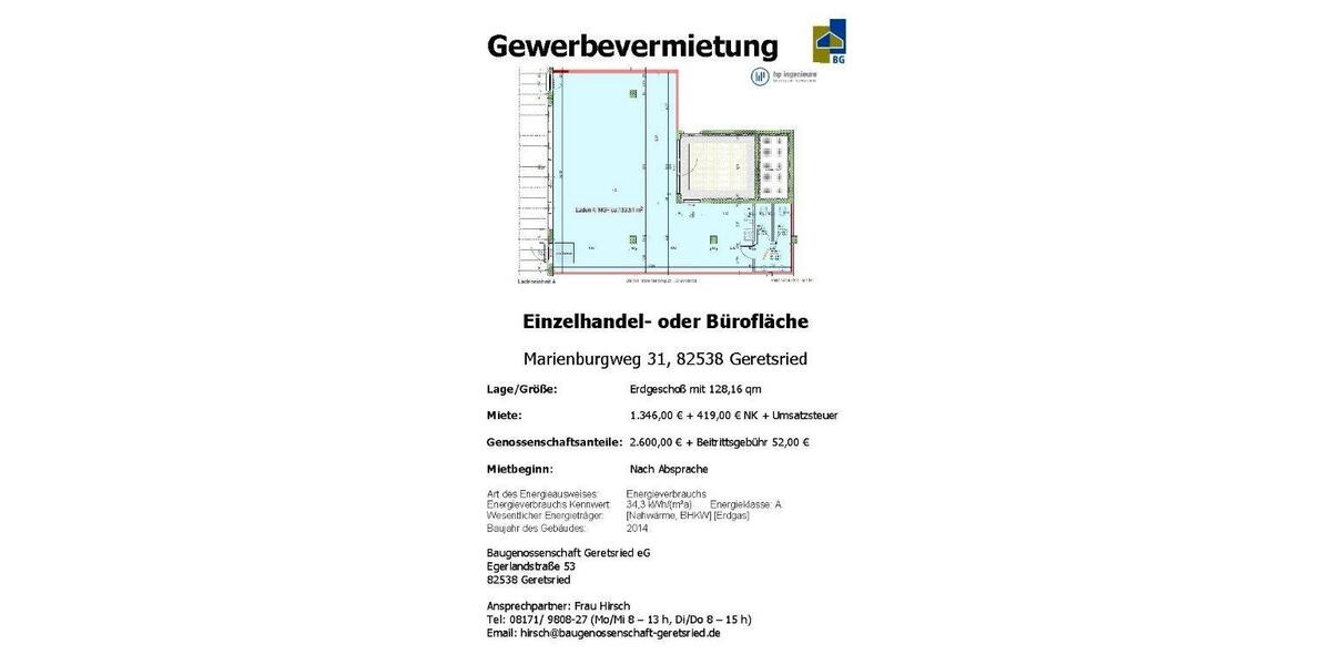 Gewerbeobjekt Geretsried - 2.100&euro; | Angebot:26148287