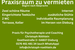 Praxisraum stundenweise zu vermieten – Therapie, Coaching, Berat. zimmer