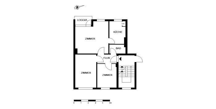 Etagenwohnung Bremen Blumenthal - 3 Zimmer, 54 m&sup2;, 544&euro; | Angebot:25710954
