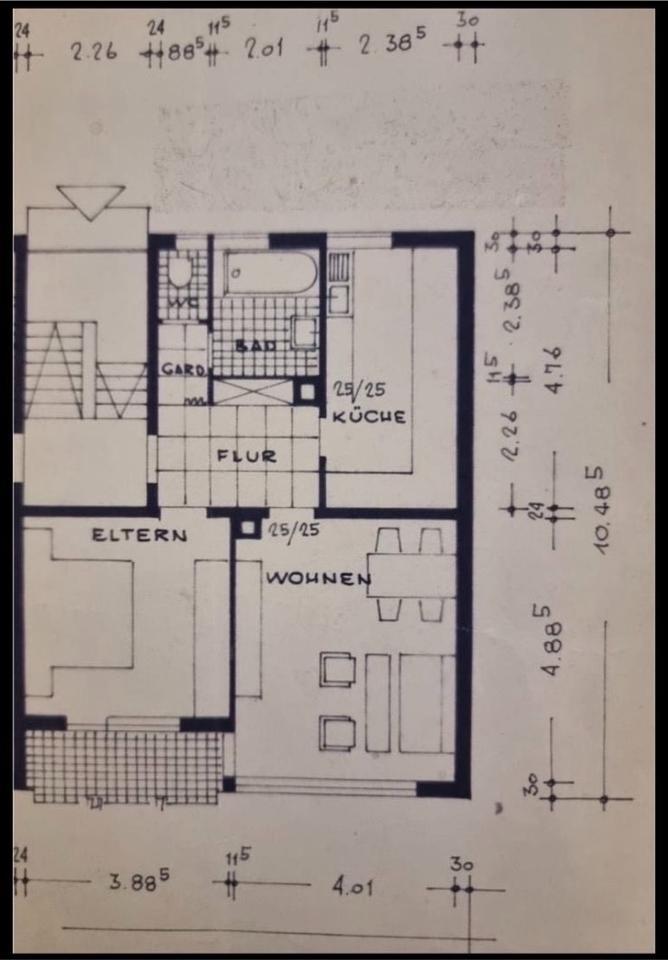 Kernsanierte 2 Zimmerwohnung mit Balkon