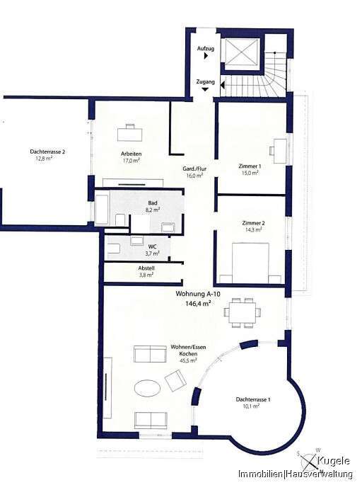 Wohnung zum Mieten in Eggenstein-Leopoldshafen 1.730 € 146.39 m² 4 zimmer