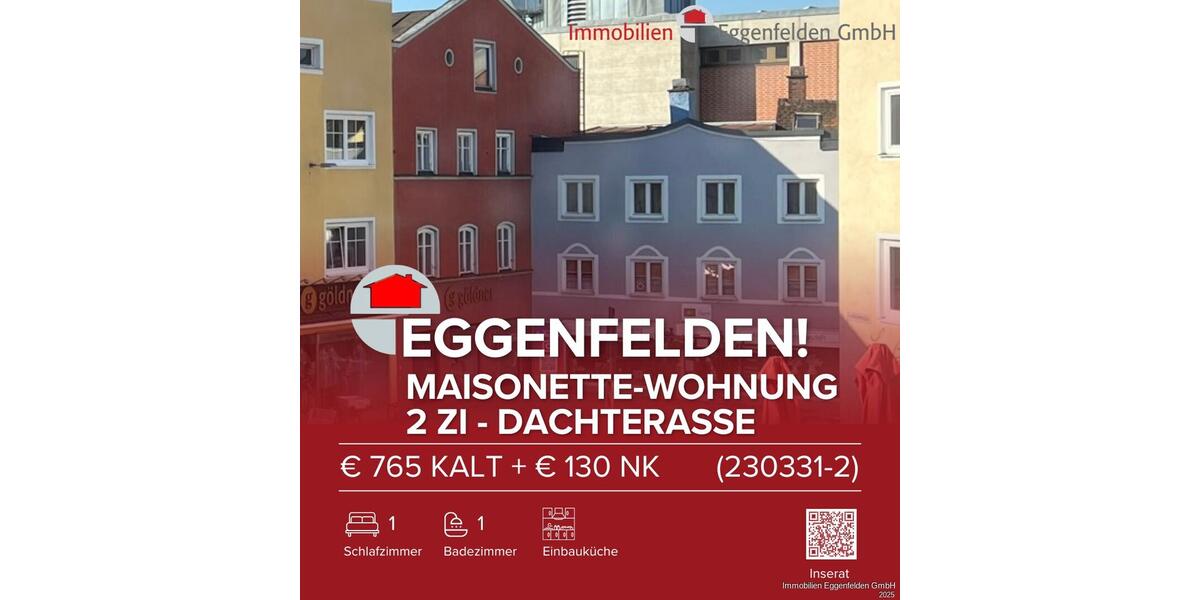 Maisonettenwohnung Eggenfelden - 2 Zimmer, 85 m&sup2;, 765&euro; | Angebot:25964310