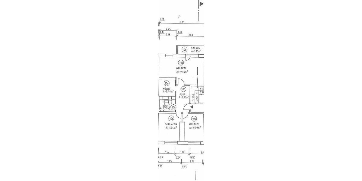 Etagenwohnung Pirna - 3 Zimmer, 58 m&sup2;, 356&euro; | Angebot:26675778