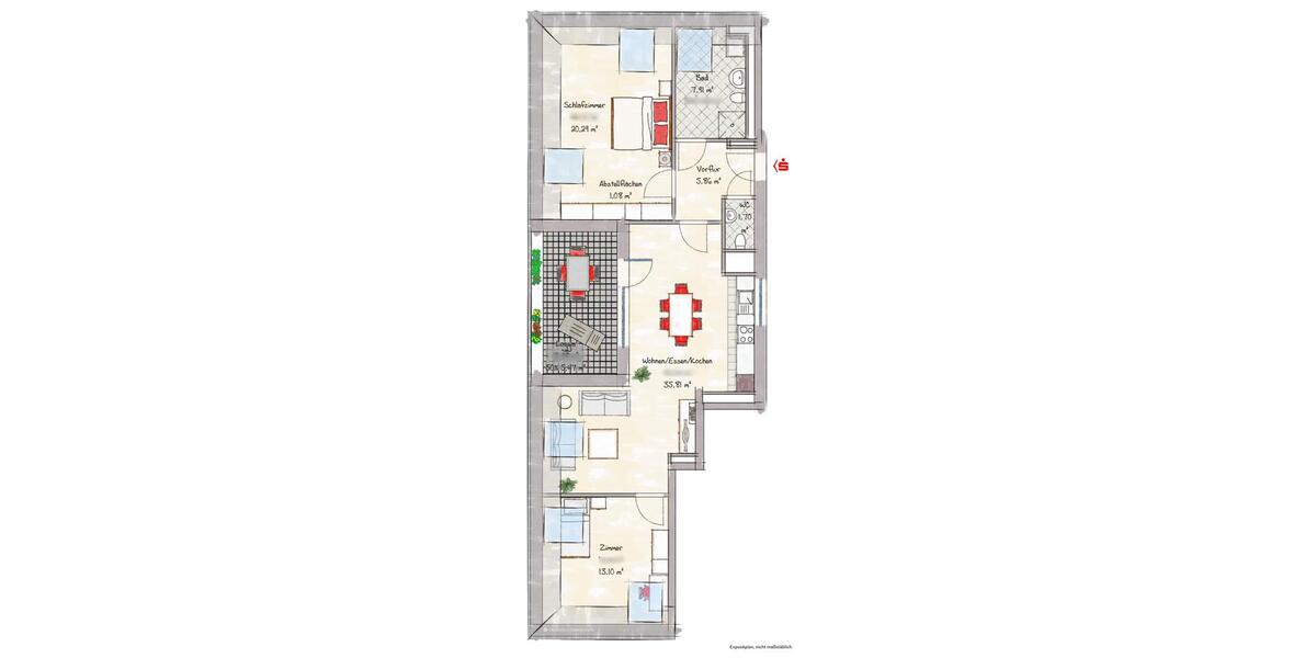 Etagenwohnung Berchtesgaden - 3 Zimmer, 89 m&sup2;, 1.620&euro; | Angebot:24859970