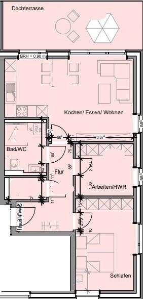 Dachgeschoßwohnung Recke - 3 Zimmer, 73 m&sup2;, 807&euro; | Angebot:23040273