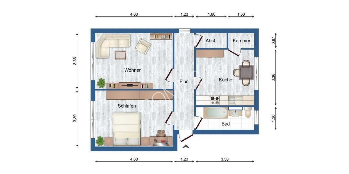 Galenbeck, Renovierte 2 Zimmer Wohnung mit Einbauküche! 2 zimmer