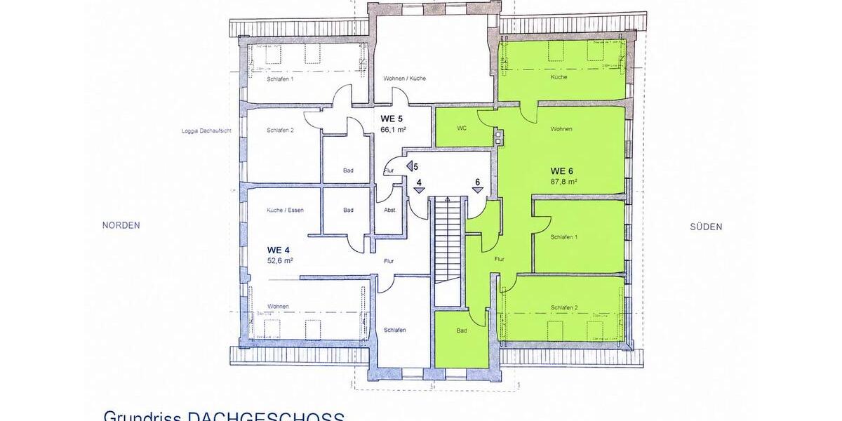 Etagenwohnung Bruchhausen-Vilsen Vilsen - 3 Zimmer, 88 m&sup2;, 1.260&euro; | Angebot:26648722