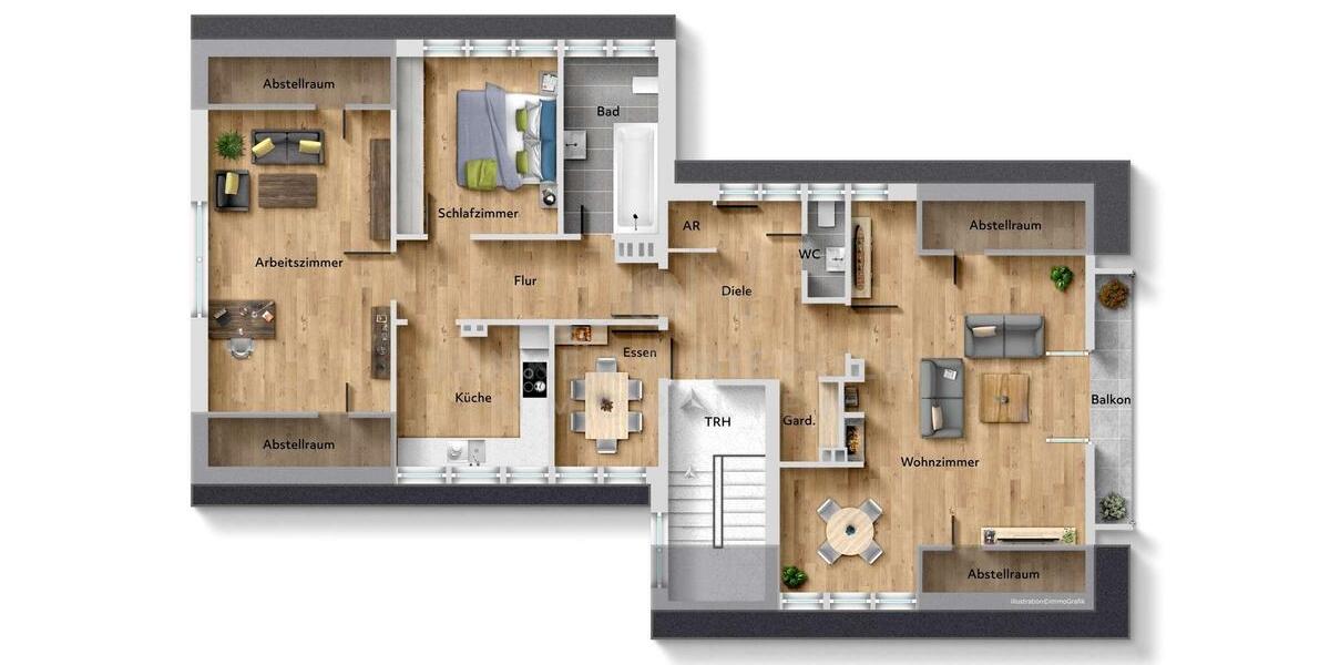 Etagenwohnung Oerlinghausen - 4 Zimmer, 120 m&sup2;, 1.200&euro; | Angebot:23246357