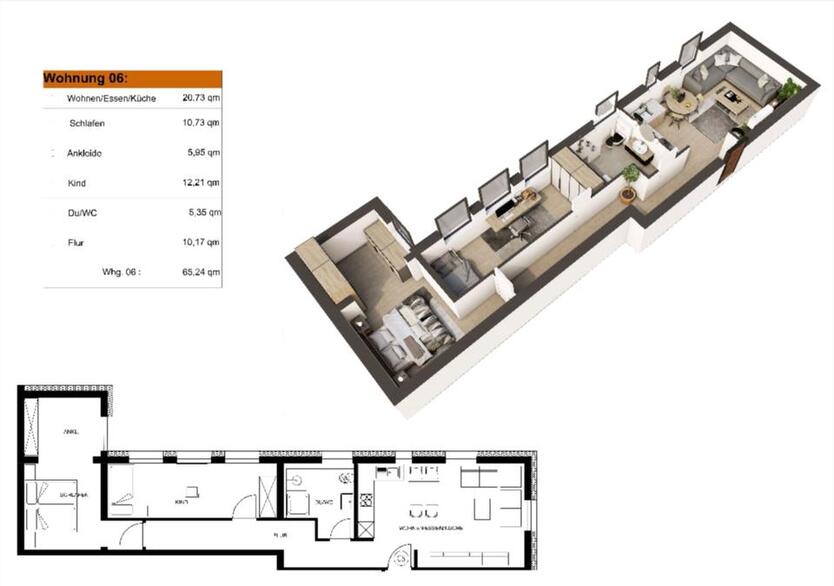 Kernsanierte 4-Zimmer-Wohnung