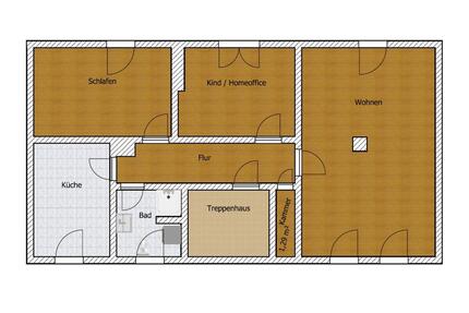 Frisch renoviert und ruhig: 3 Raum Wohnung in Bitterfeld 3 zimmer