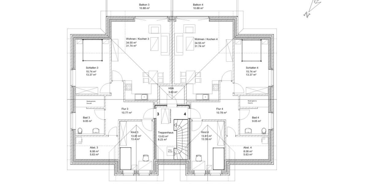 Etagenwohnung Bassum - 2 Zimmer, 85 m&sup2;, 950&euro; | Angebot:24628675