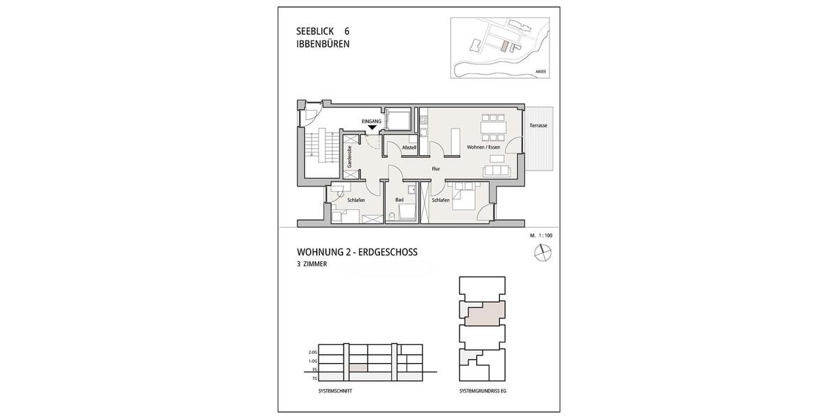 Etagenwohnung Ibbenbüren - 3 Zimmer, 84 m&sup2;, 716&euro; | Angebot:26264778
