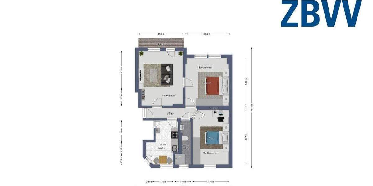 Zimmer Magdeburg Stadtfeld Ost - 3 Zimmer, 72 m&sup2;, 529&euro; | Angebot:26162835