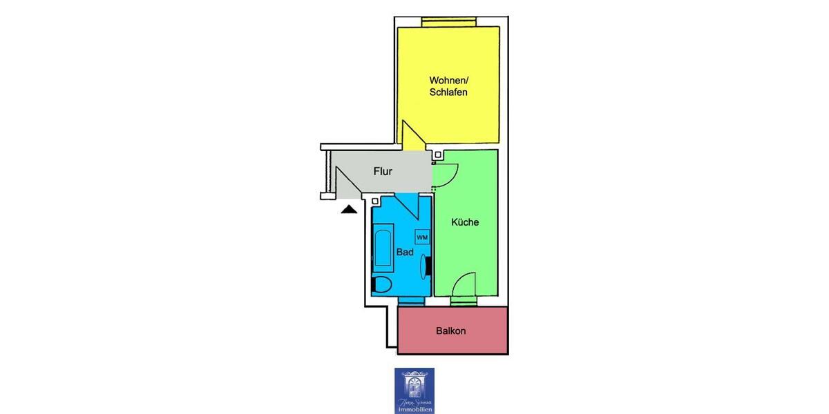 Etagenwohnung Döbeln - 1 Zimmer, 48 m&sup2;, 268&euro; | Angebot:25499844