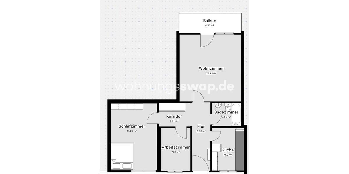 Etagenwohnung München Am Riesenfeld - 3 Zimmer, 72 m&sup2;, 1.375&euro; | Angebot:24540455