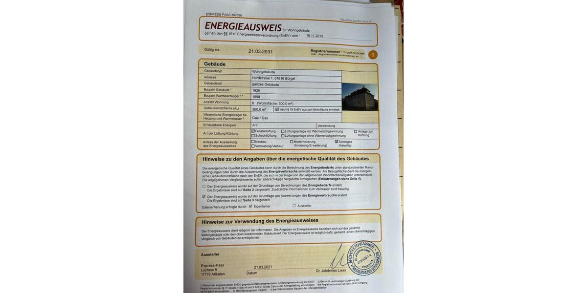 Schöne 2-Raumwohnung in Bürgel 2 zimmer