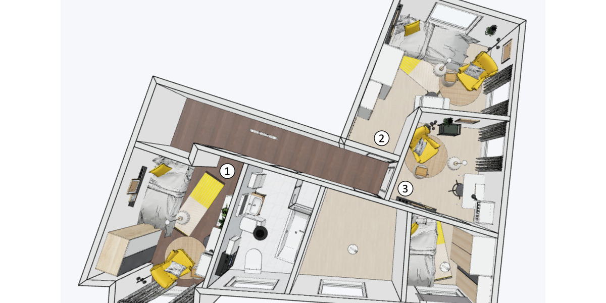 Wohnen auf Zeit Offenbach am Main - 3 Zimmer, 13 m&sup2;, 690&euro; | Angebot:25563080