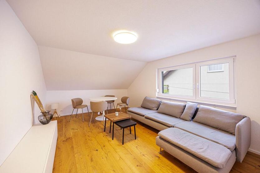 2-Zimmerwohnung mit TV, Internet, Doppelbett, DuscheWC, Küche, Parkplatz und Dachterrasse