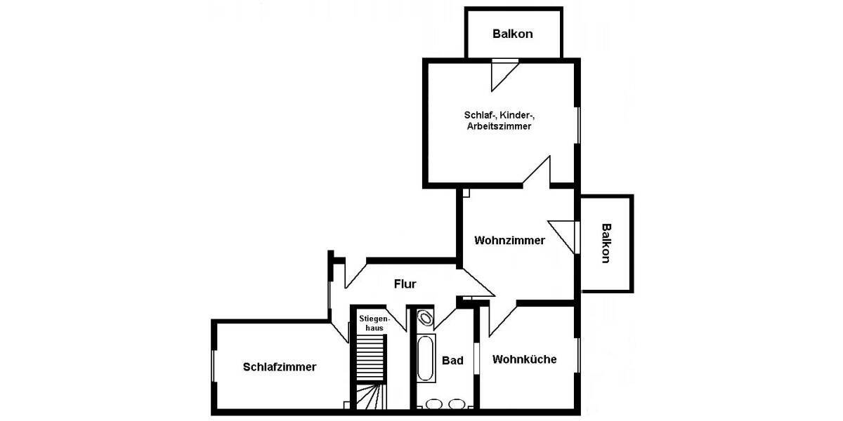 Etagenwohnung Wolfratshausen - 3 Zimmer, 90 m&sup2;, 1.200&euro; | Angebot:26343404