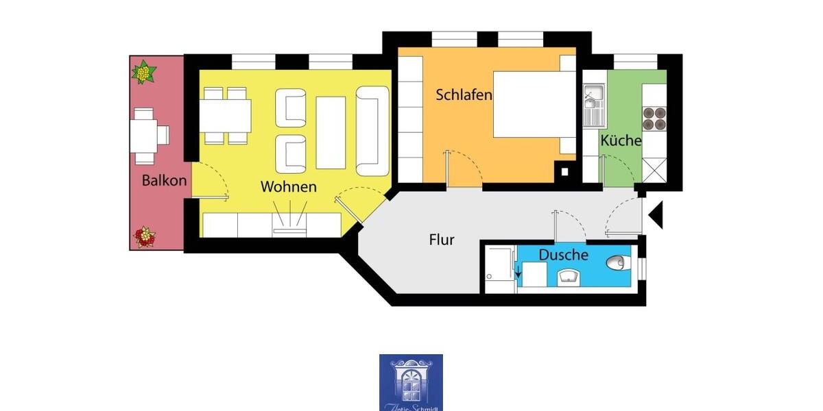 Etagenwohnung Freital - 2 Zimmer, 53 m&sup2;, 450&euro; | Angebot:26679952