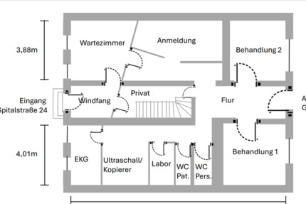 Repräsentative Praxisräume in bester Innenstadtlage von Ellwangen zimmer