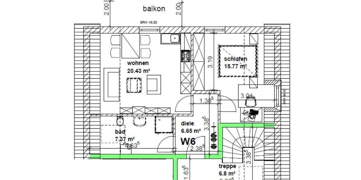 Etagenwohnung Regensburg Brandlberg-Keilberg - 2 Zimmer, 54 m&sup2;, 870&euro; | Angebot:25770124