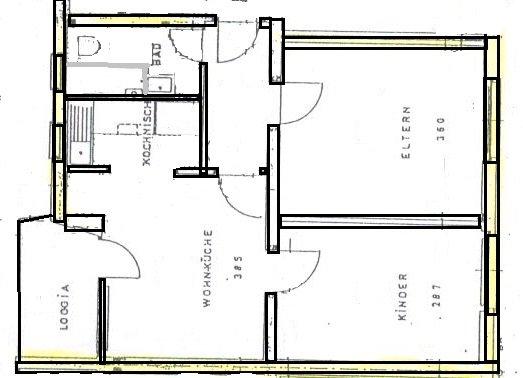 Etagenwohnung Lörrach - 3 Zimmer, 58 m&sup2;, 840&euro; | Angebot:26574165