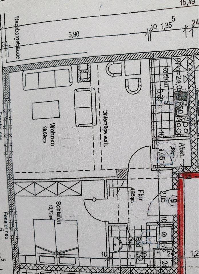 Wohnung 2 Zi. St. Lorenz Nord