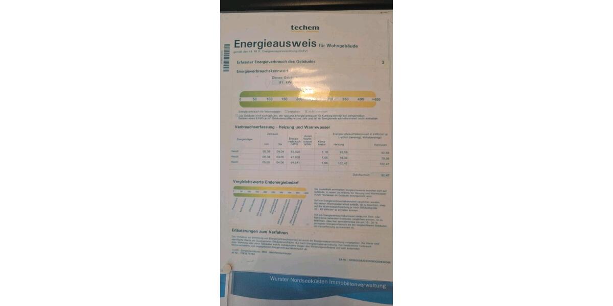 Dachgeschoßwohnung Wurster Nordseeküste - 3 Zimmer, 82 m&sup2;, 800&euro; | Angebot:25272734