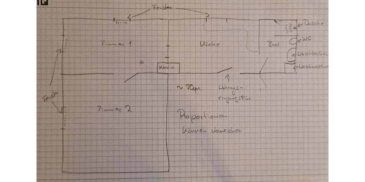 2 Zimmer, 70qm Wohnung zimmer