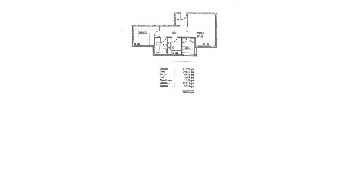 Etagenwohnung Dessau-Roßlau Dessau - 1 Zimmer, 61 m&sup2;, 550&euro; | Angebot:26614485