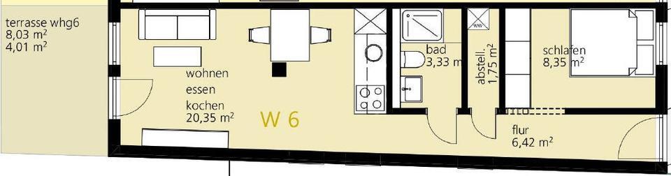 ERSTBEZUG! 2-Zimmer-Wohnung in Singen Stadtmitte (teilmöbliert)