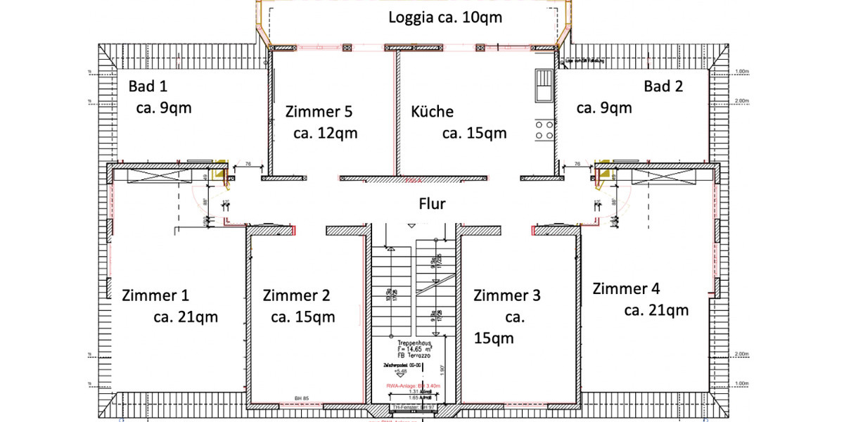 Etagenwohnung Brand-Erbisdorf Erbisdorf - 5 Zimmer, 136 m&sup2;, 1.090&euro; | Angebot:25654426