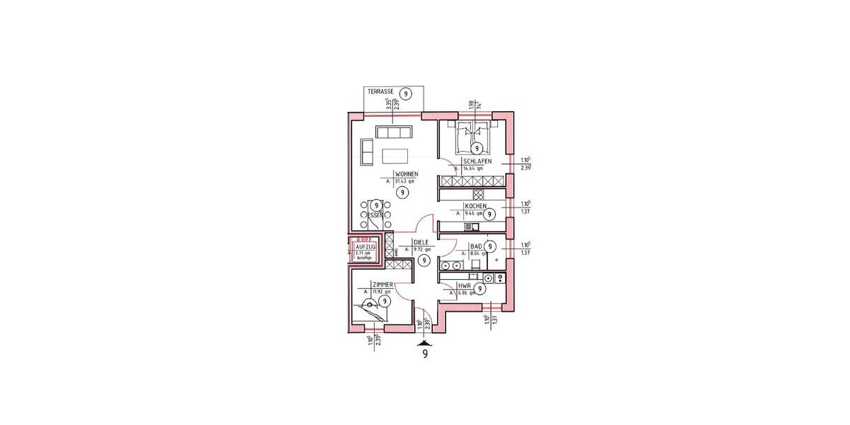 Etagenwohnung Albersdorf - 3 Zimmer, 94 m&sup2;, 1.162&euro; | Angebot:26289025