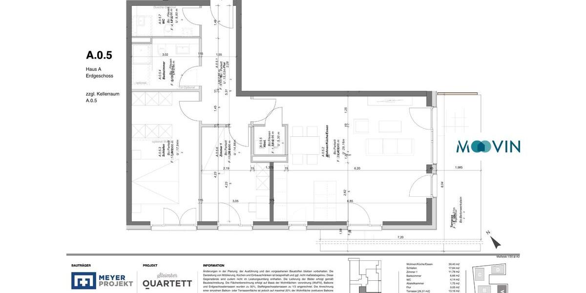 Terrassenwohnung Wolfsburg Almke - 3 Zimmer, 104 m&sup2;, 1.295&euro; | Angebot:25251185