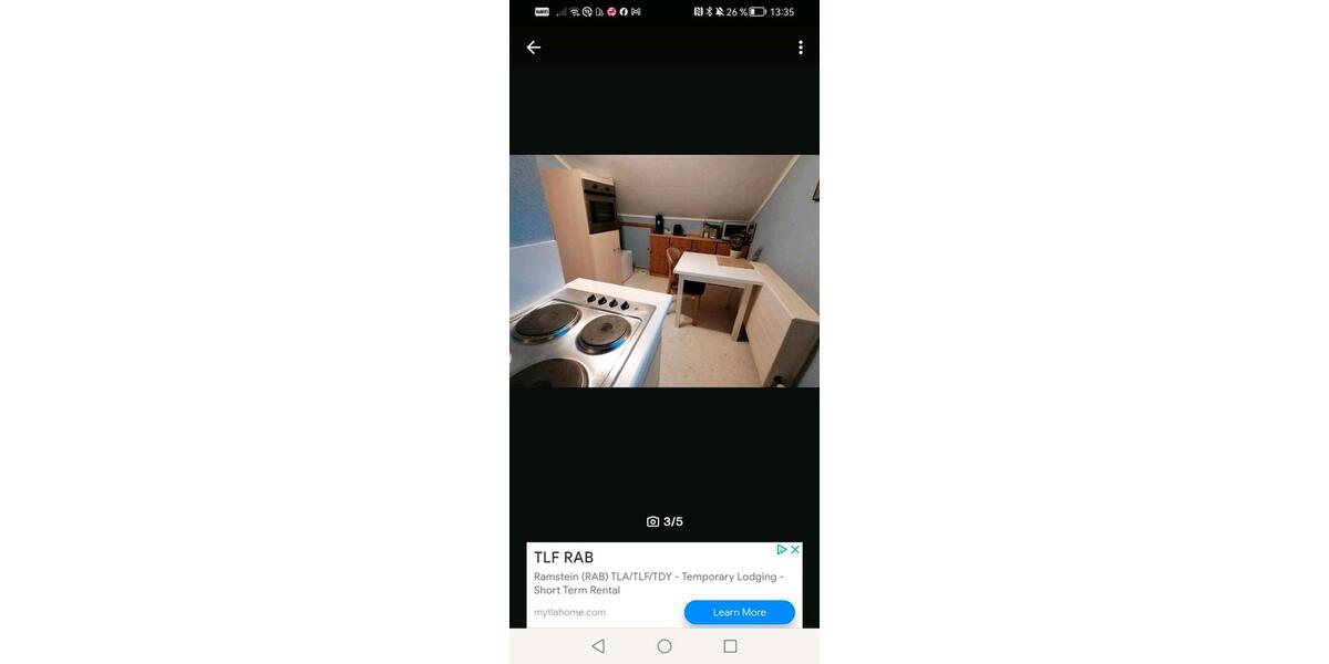 Möbeliertes Zimmer 1 zimmer