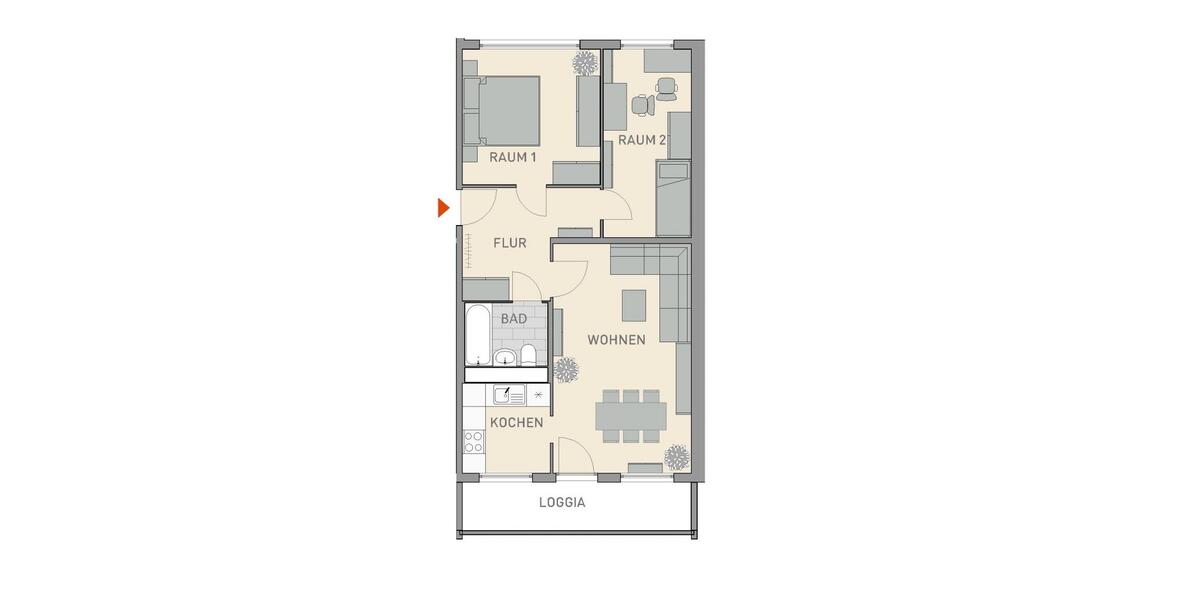 Wohnen am Goldenen Reiter: 3-Zimmer-Wohnung mit Loggia - Etagenwohnung Dresden Innere Neustadt | Angebot:26764516