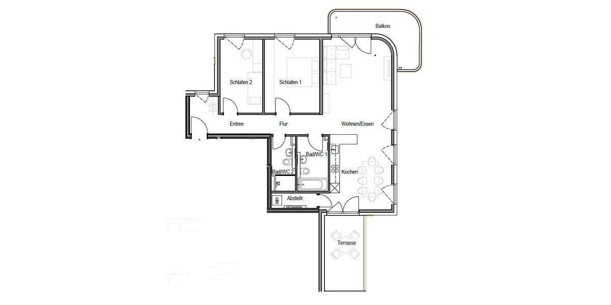 Etagenwohnung Stuttgart Untertürkheim - 3 Zimmer, 108 m&sup2;, 1.990&euro; | Angebot:24027699