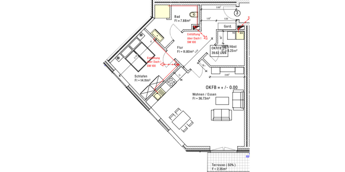 Neubau: Große 2-Zimmer-Terrassenwohnung mit Stellplatz 2 zimmer