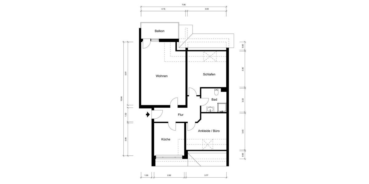 Dachgeschoßwohnung Peine - 3 Zimmer, 66 m&sup2;, 620&euro; | Angebot:26496189