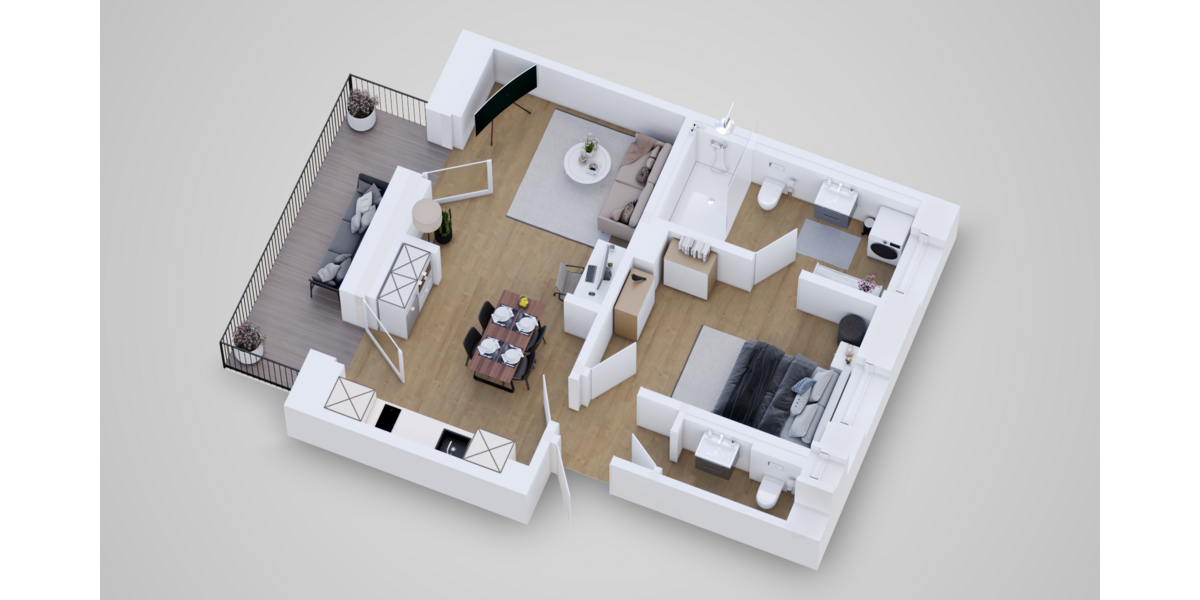 Etagenwohnung Uslar - 2 Zimmer, 52 m&sup2;, 546&euro; | Angebot:26727491