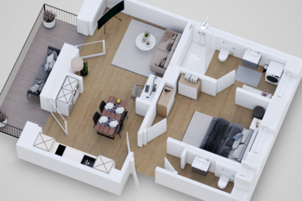 Wohnung Uslar - 2 Zimmer, 52 m&sup2;, 546&euro; | Angebot:26727491