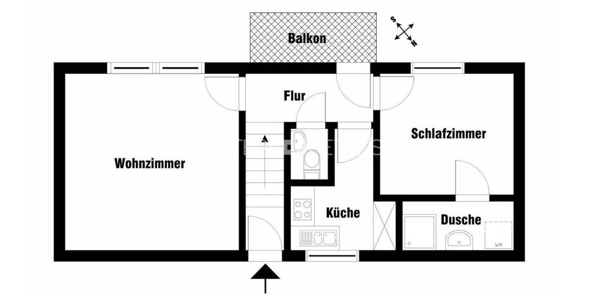 Etagenwohnung Bendestorf - 2 Zimmer, 48 m&sup2;, 696&euro; | Angebot:26596674