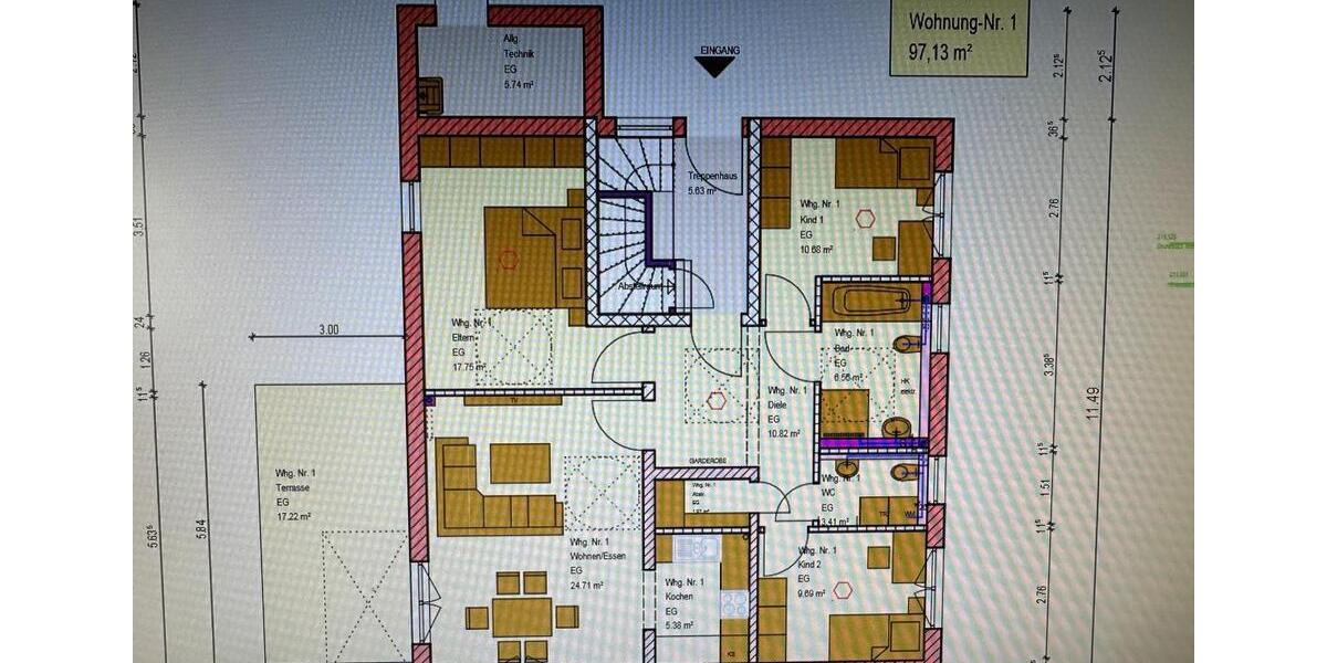 Erdgeschoßwohnung Wettenberg - 4 Zimmer, 97 m&sup2;, 1.300&euro; | Angebot:26225896