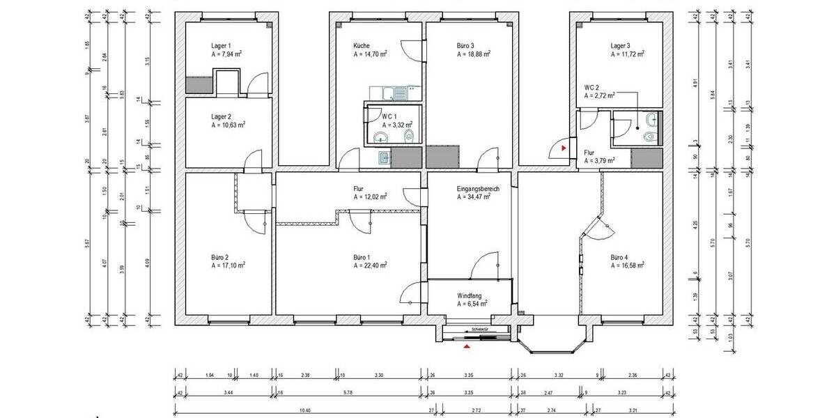 Gewerbeobjekt Chemnitz Zentrum - 8 Zimmer, 186 m&sup2;, 1.125&euro; | Angebot:26741787